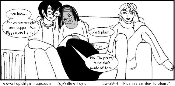 Plush is similar to plump