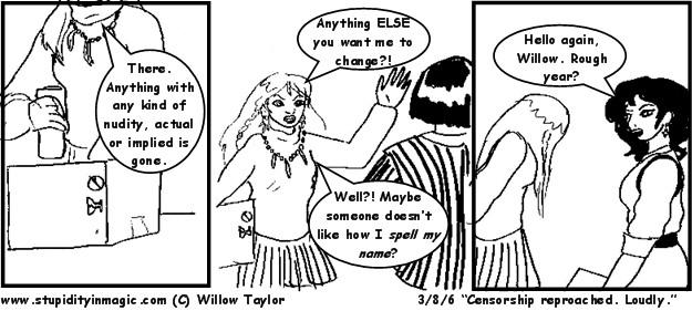 Censorship reproached (loudly)