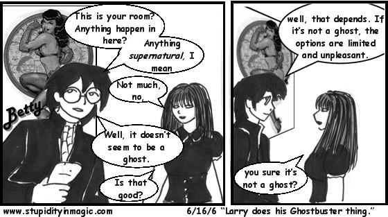 Larry Does his Ghostbuster thing