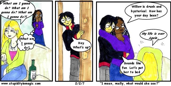 Well, really what would she see?