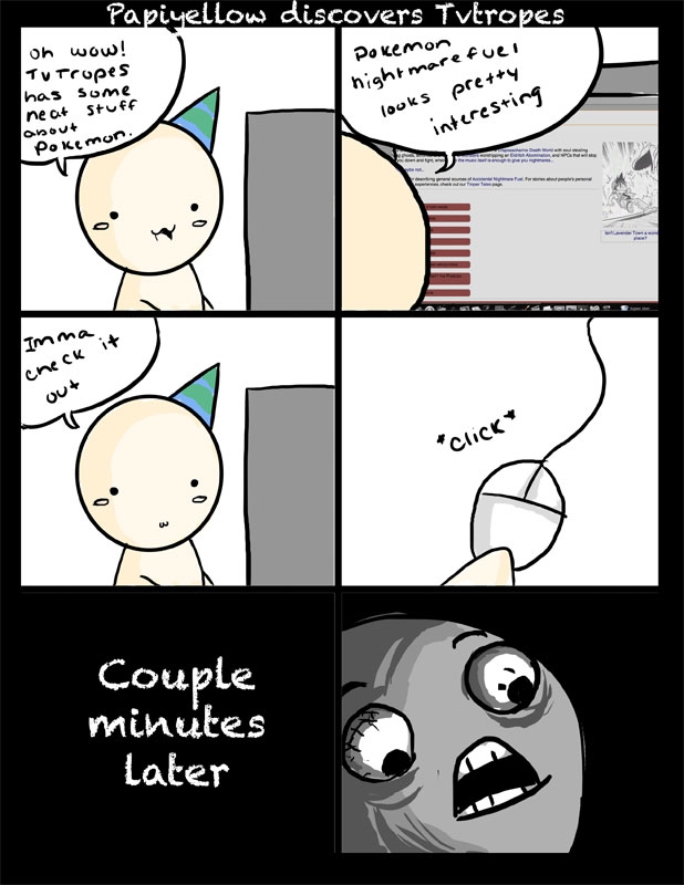Papiyellow discovers Tvtropes