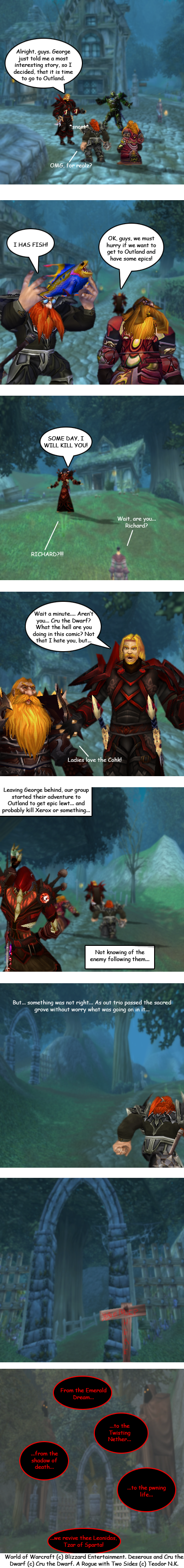 Page 21 - Through dusk woods and swamps to Outland the red world we go!