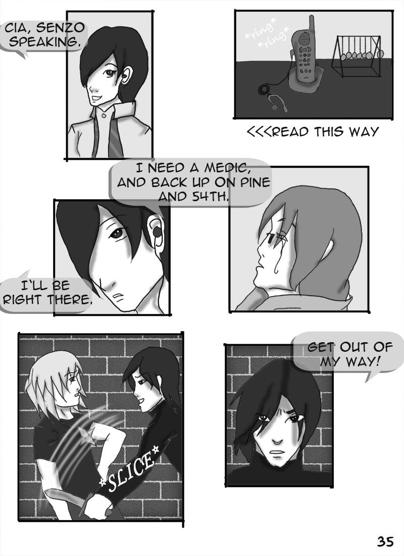 The first day of Christmas: ch 1 pg 35: "He greets all of his phone calls like that."