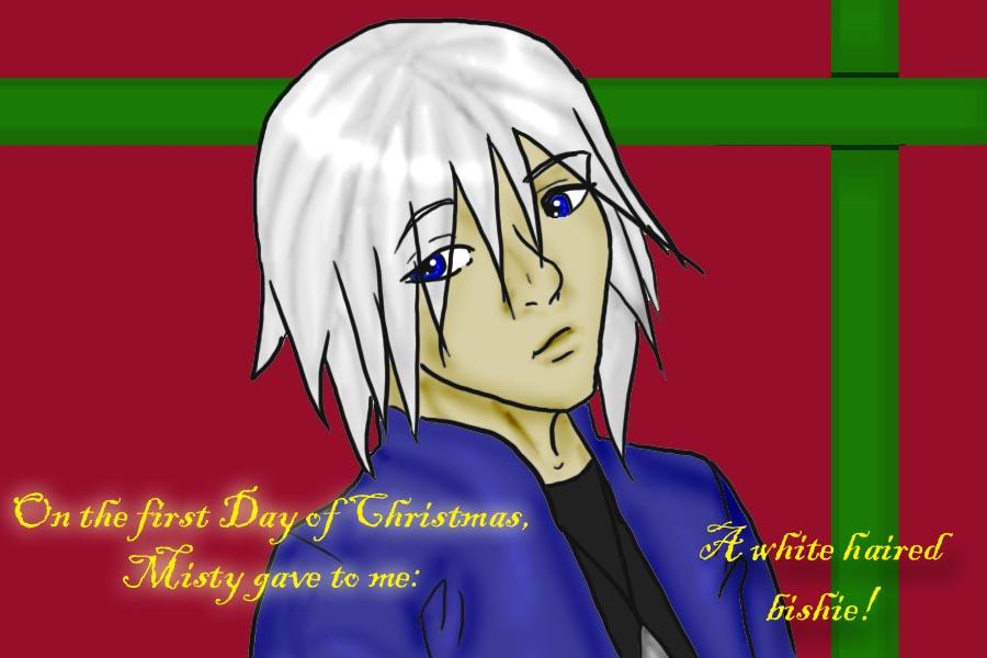 1st day of Christmas White haired bishie!