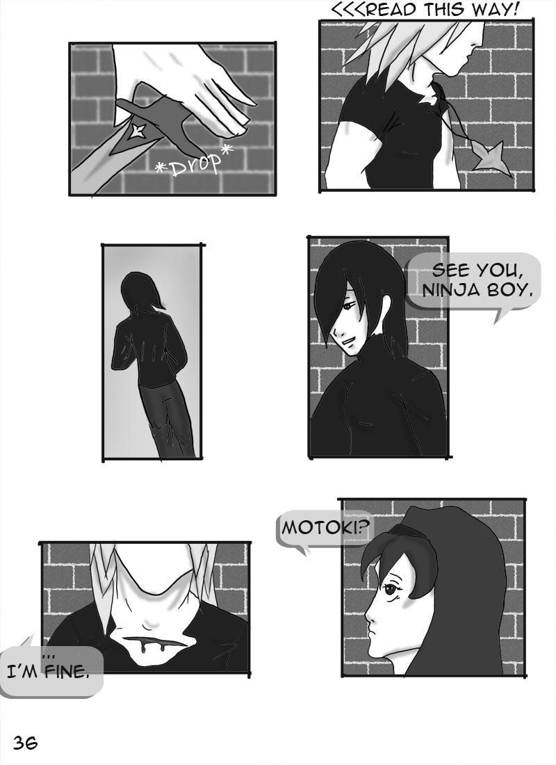2nd Day of christmas: ch1 pg 36 :"What kind of idiot leaves the wepon behind?"