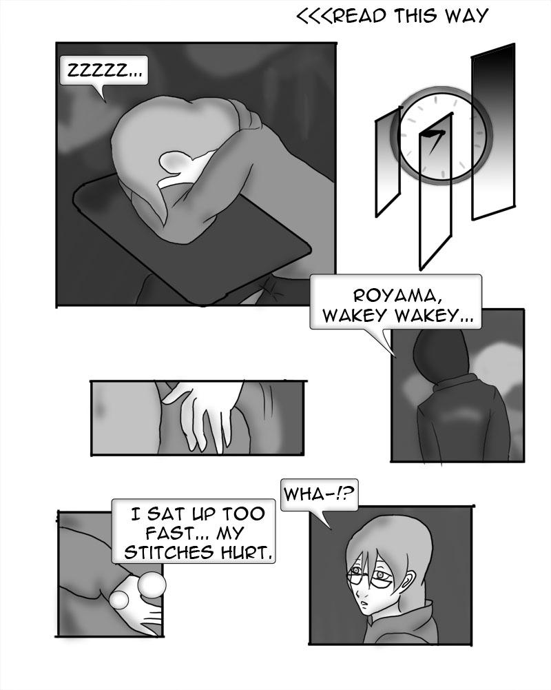 Chapter 3 Page 1: "That hurts... T.T"