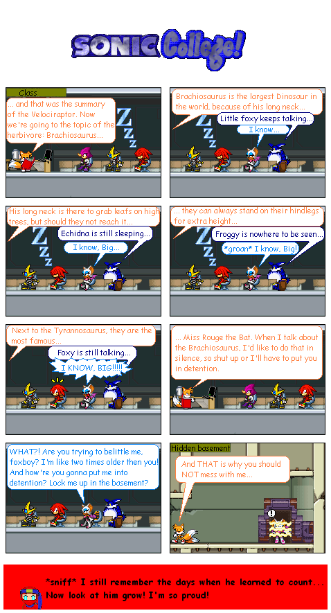 Page 26: Tails the strict teacher