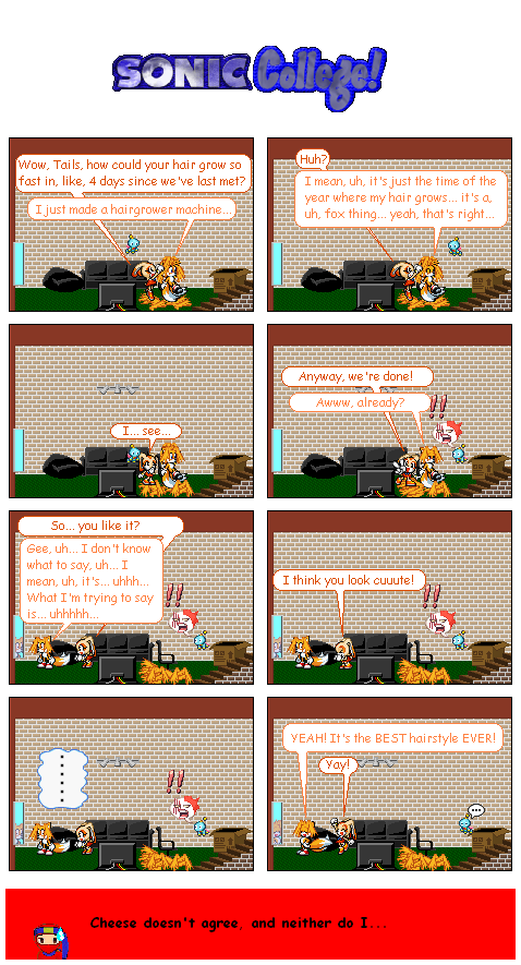 Page 97: Introducing Tails' new hairstyle