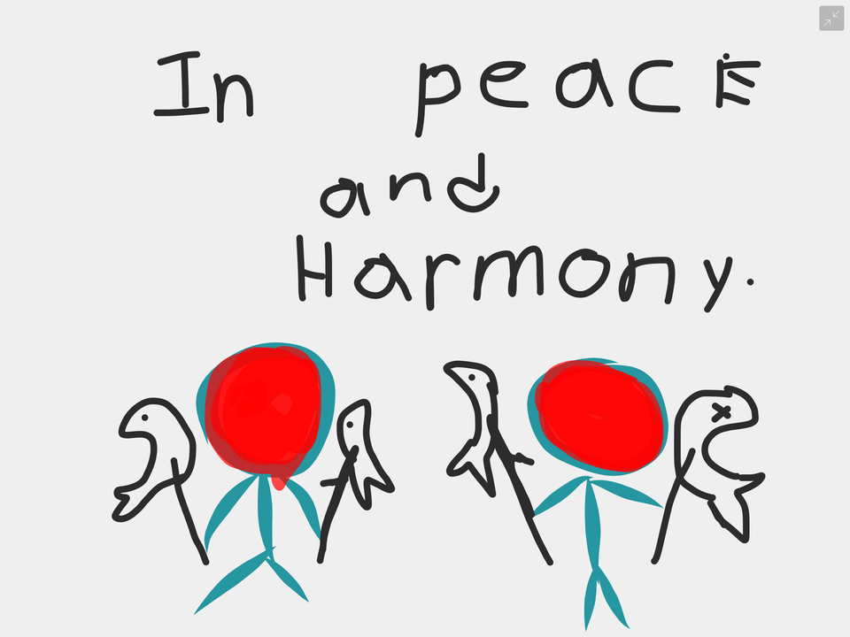 In peace and harmony.