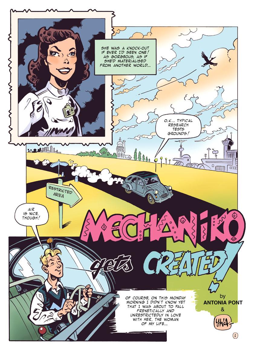 Page 01 of Mechaniko Gets Created by Yves Ker Ambrun & Antonia Pont