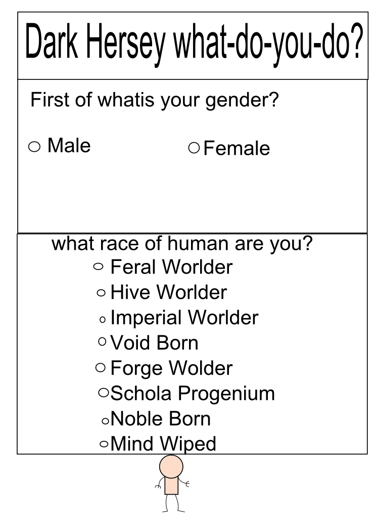 Choose your race and gender