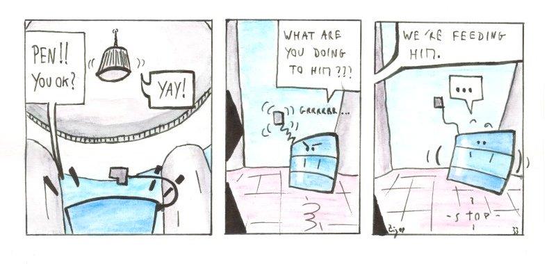 33. We're feeding him.