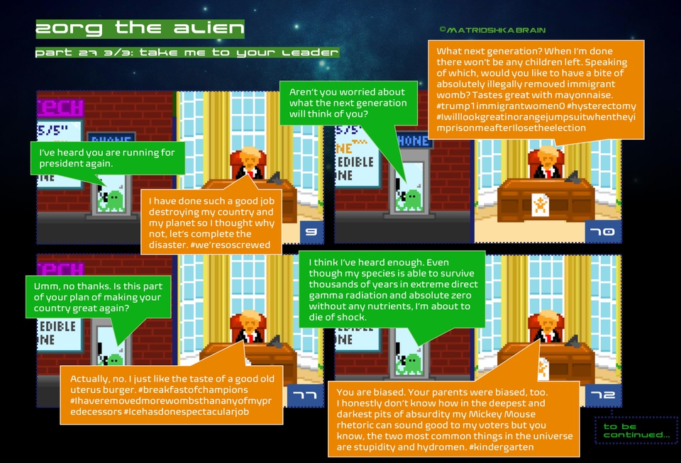 27, 3/3: Take me to your leader