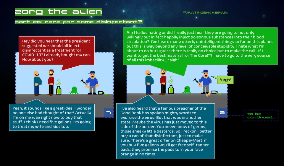 26: Care for some disinfectant?