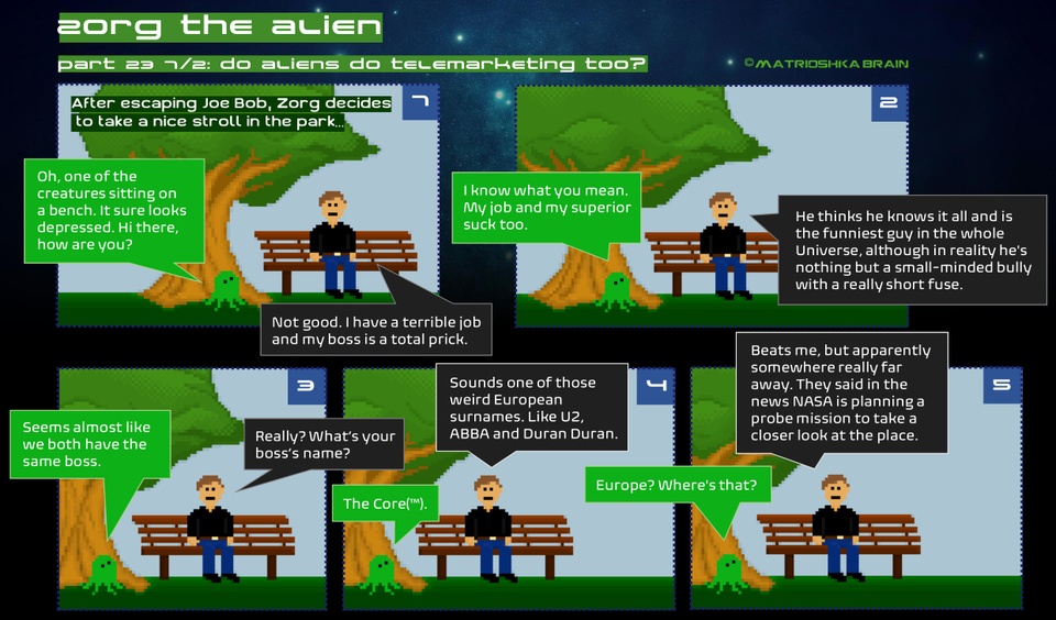 23, 1/2: Do aliens do telemarketing too?