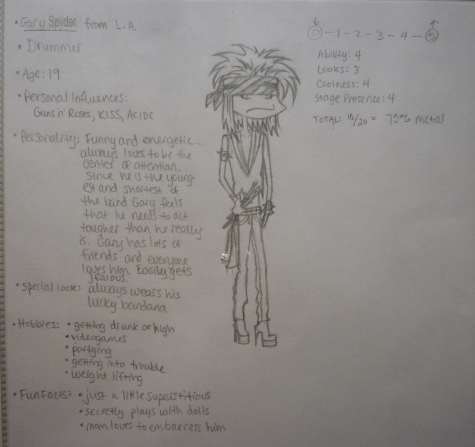 Gary Spyder Character Sheet