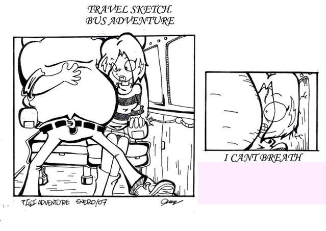 Bad Art day-reasons why I hate the bus.