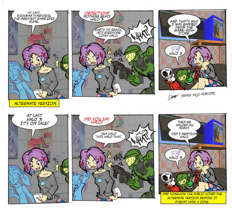 the obligatory Halo strip.