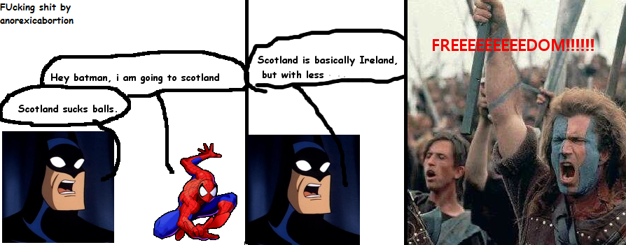 Spiderman going to scotland