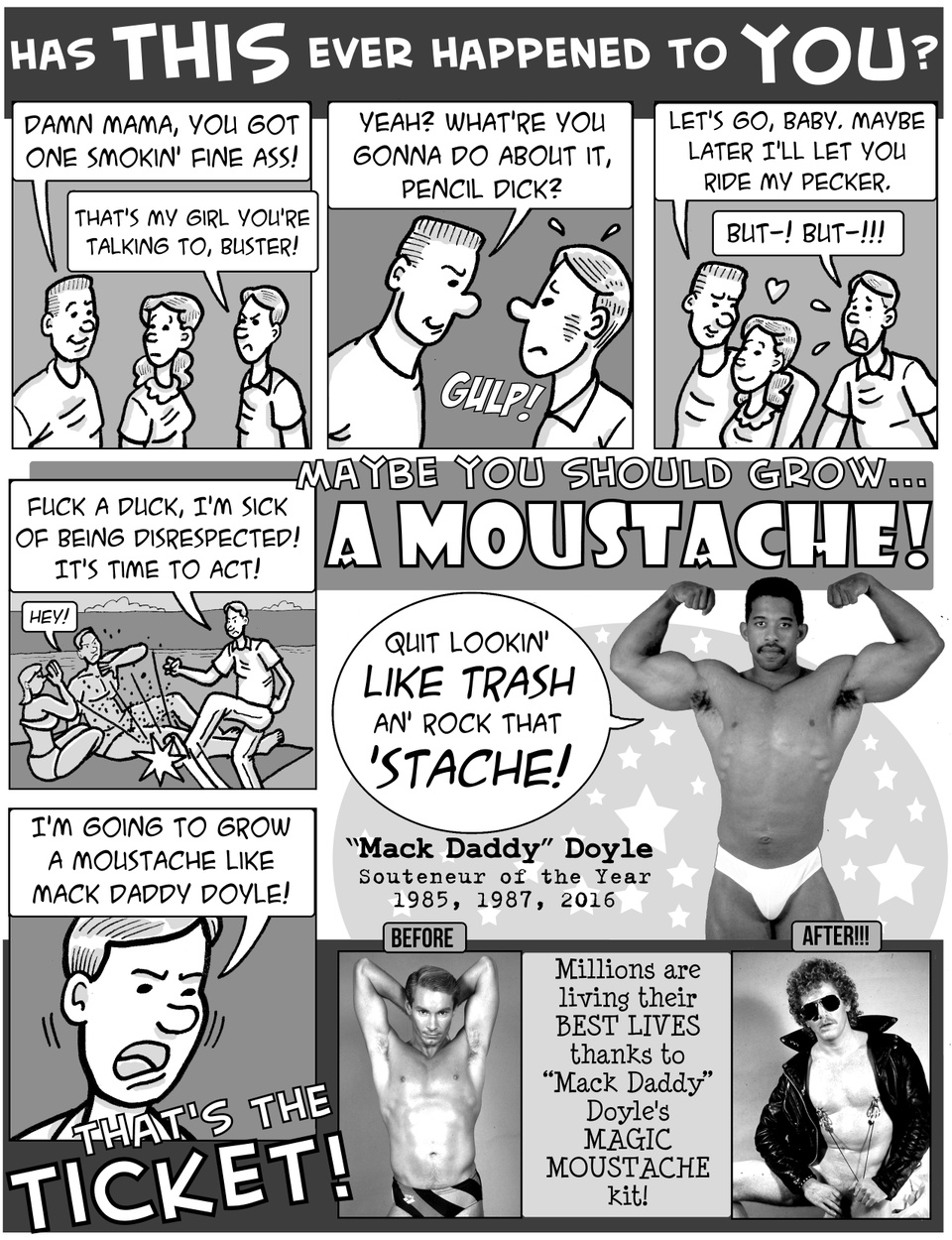 "Mack Daddy" Doyle's Magic Moustache Kit 