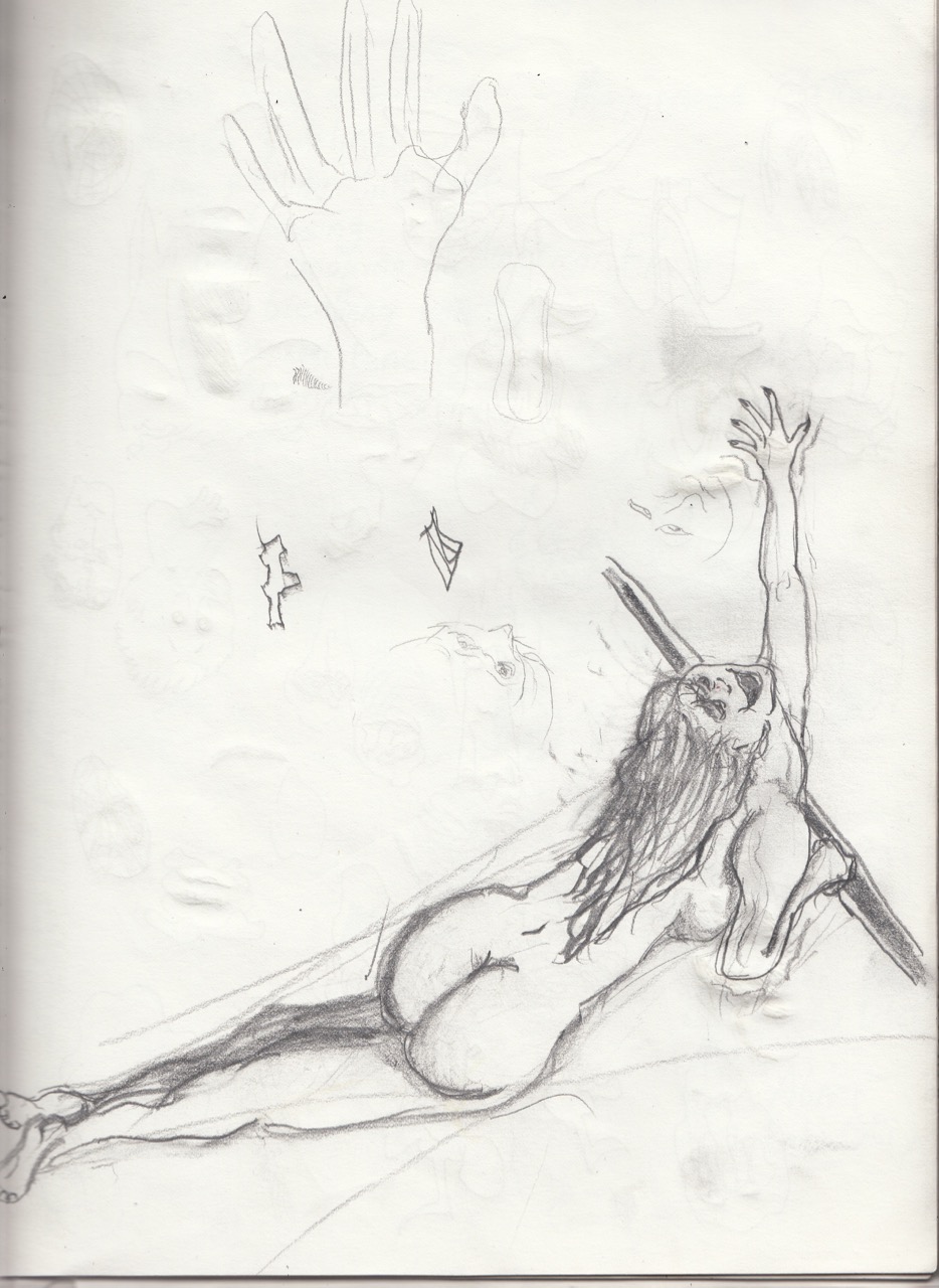 Penciled Naked Lady Sketch #1