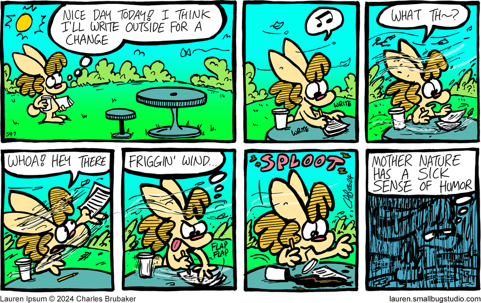 SUNDAY: Writing outside