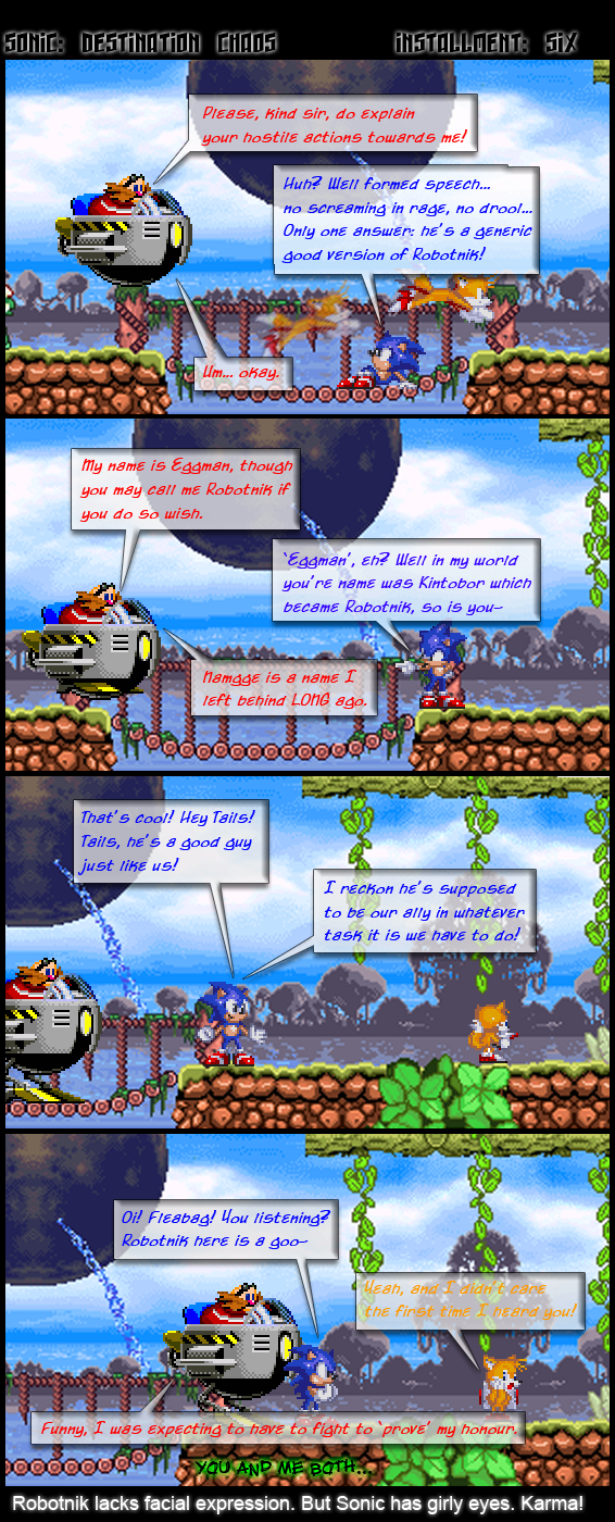 #6 Sonic speed-logics while Tails sulks.