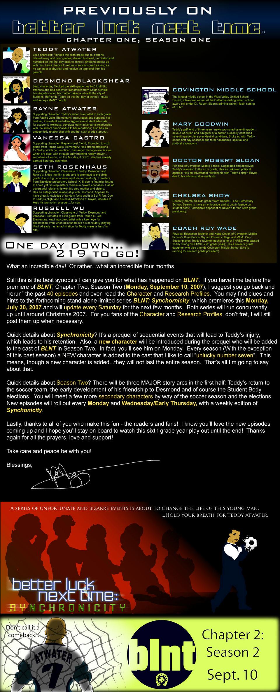 BLNT Wrap Sheet For Season One!