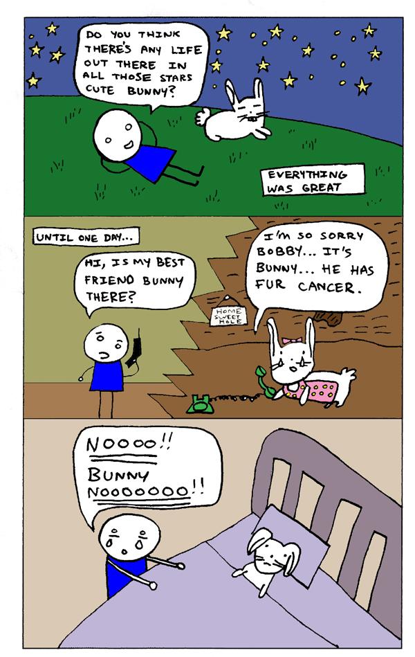 The Totally Sad Dramatic Life and Death of My Best Friend the Cute Bunny (page 2)