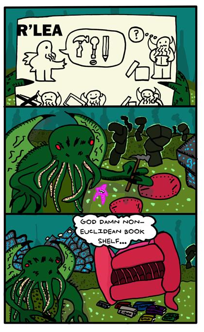 The Non-Euclidean Bookcase