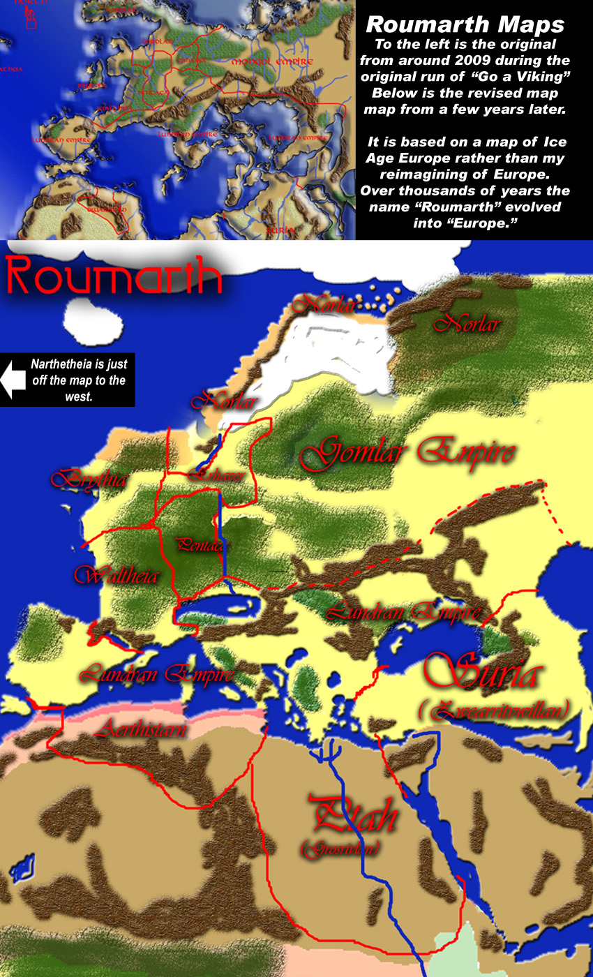 Map of the neighboring continent of Roumarth.