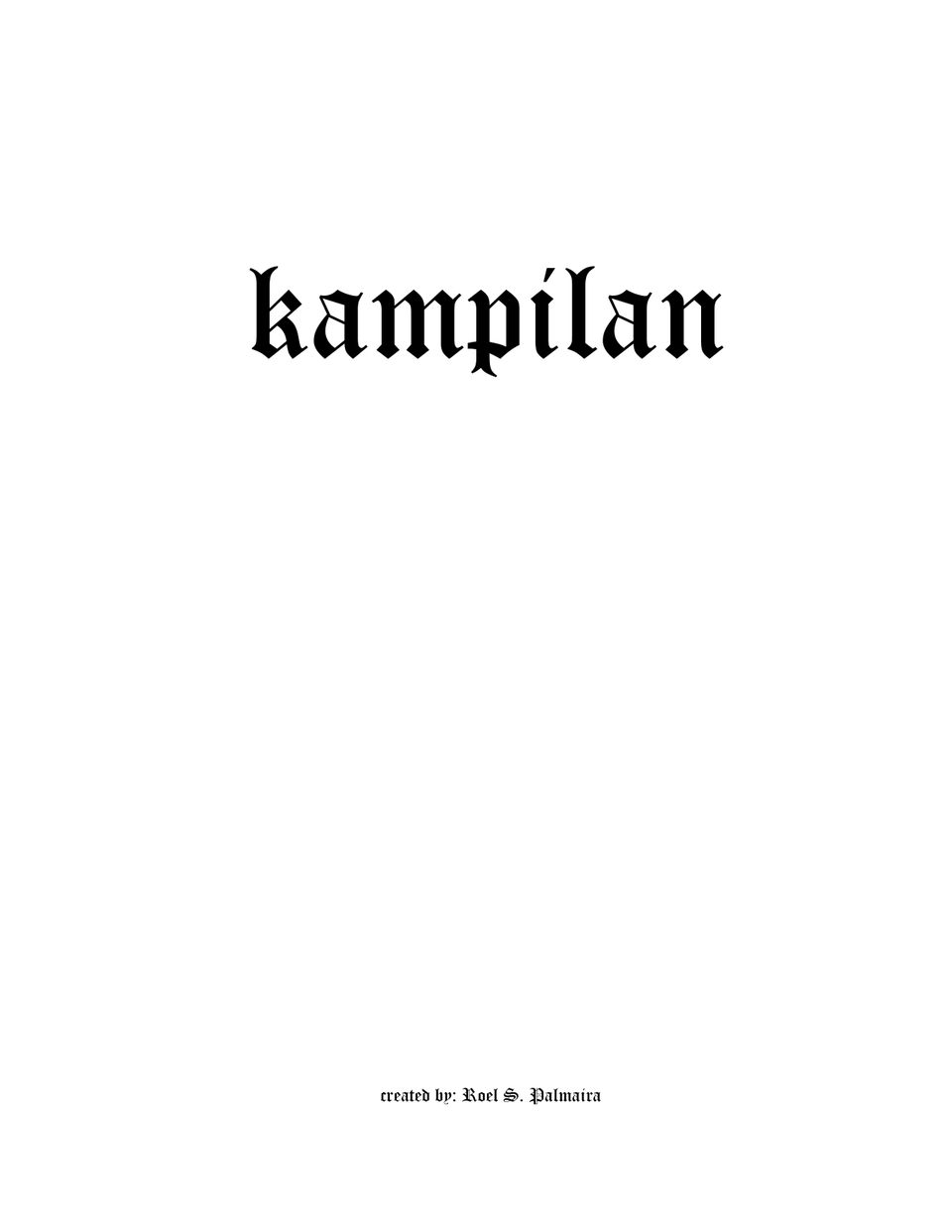 Kampilan-Title Page