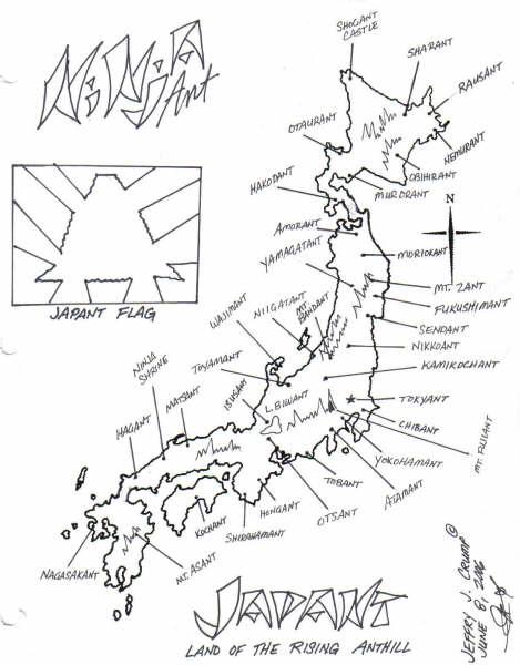 The map of Japant