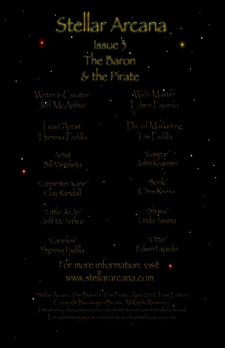 Stellar Arcana, Issue 3 - Credits