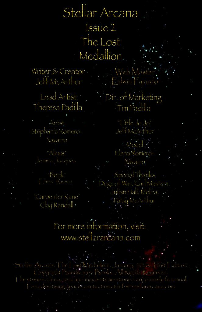 Stellar Arcana, Issue 2 - Credits