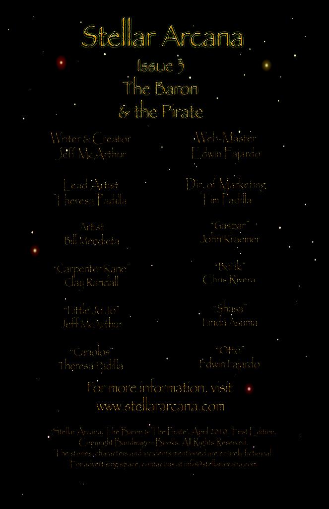 Stellar Arcana, Issue 3 - Credits