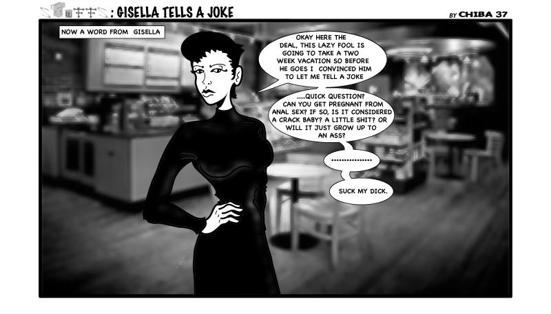 GIZELLA TELLS A JOKE