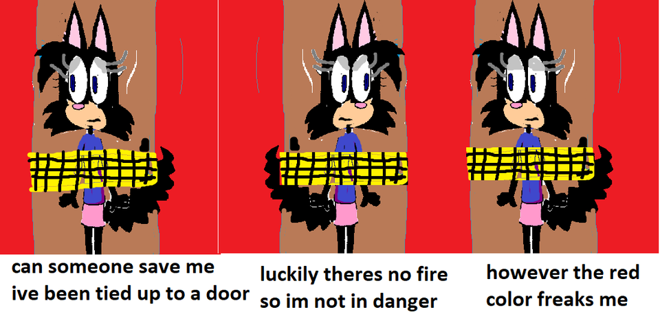 tied up door comic
