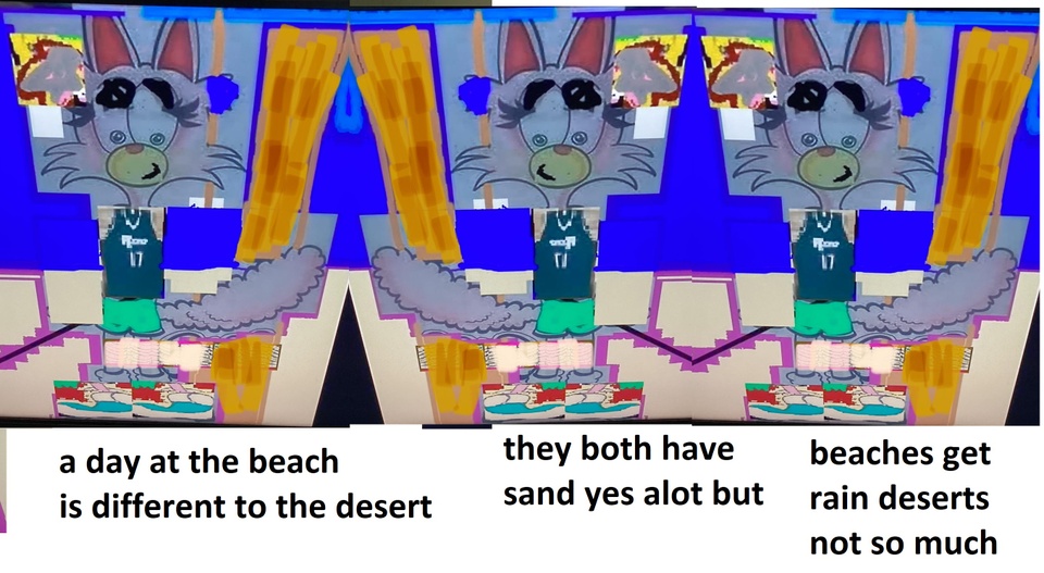 beaches and desert comic