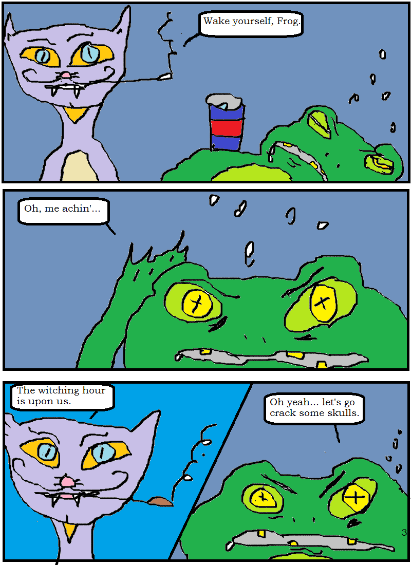 cat and frog page 3