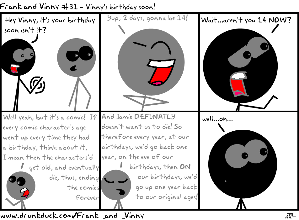 Frank and Vinny #31 - Vinny's birthday soon!