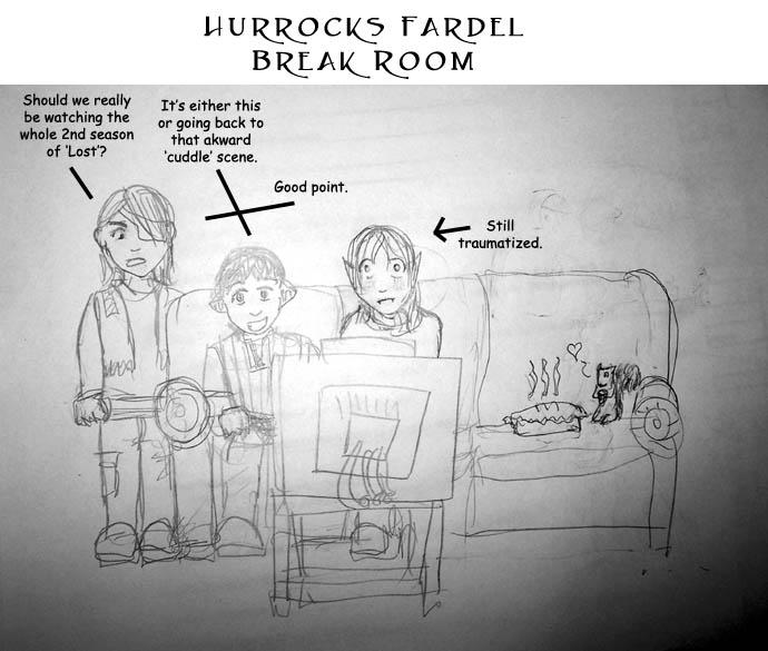Hf Break Room - Akward Cuddle