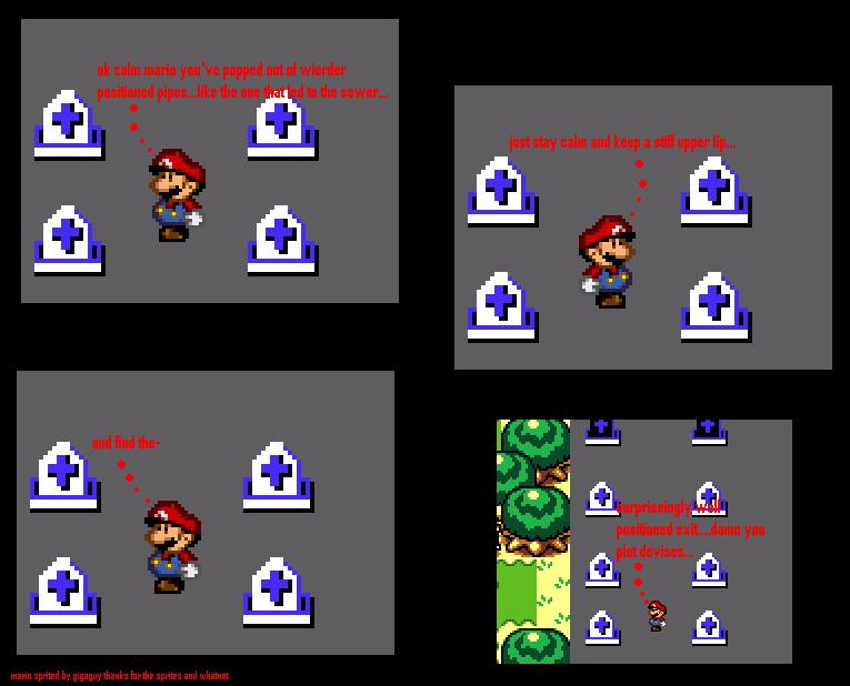 mario meets exit