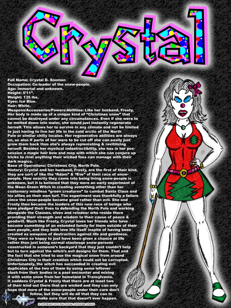 Crystal the Snow-Woman: Loving Wife of Frosty & Christmas Heroine