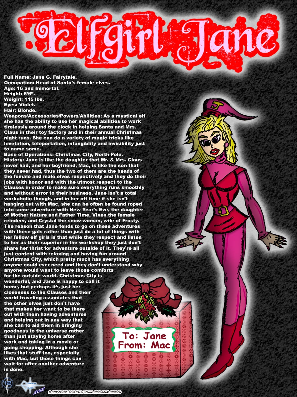 Elfgirl Jane: Santa's Sweetest Female Elf