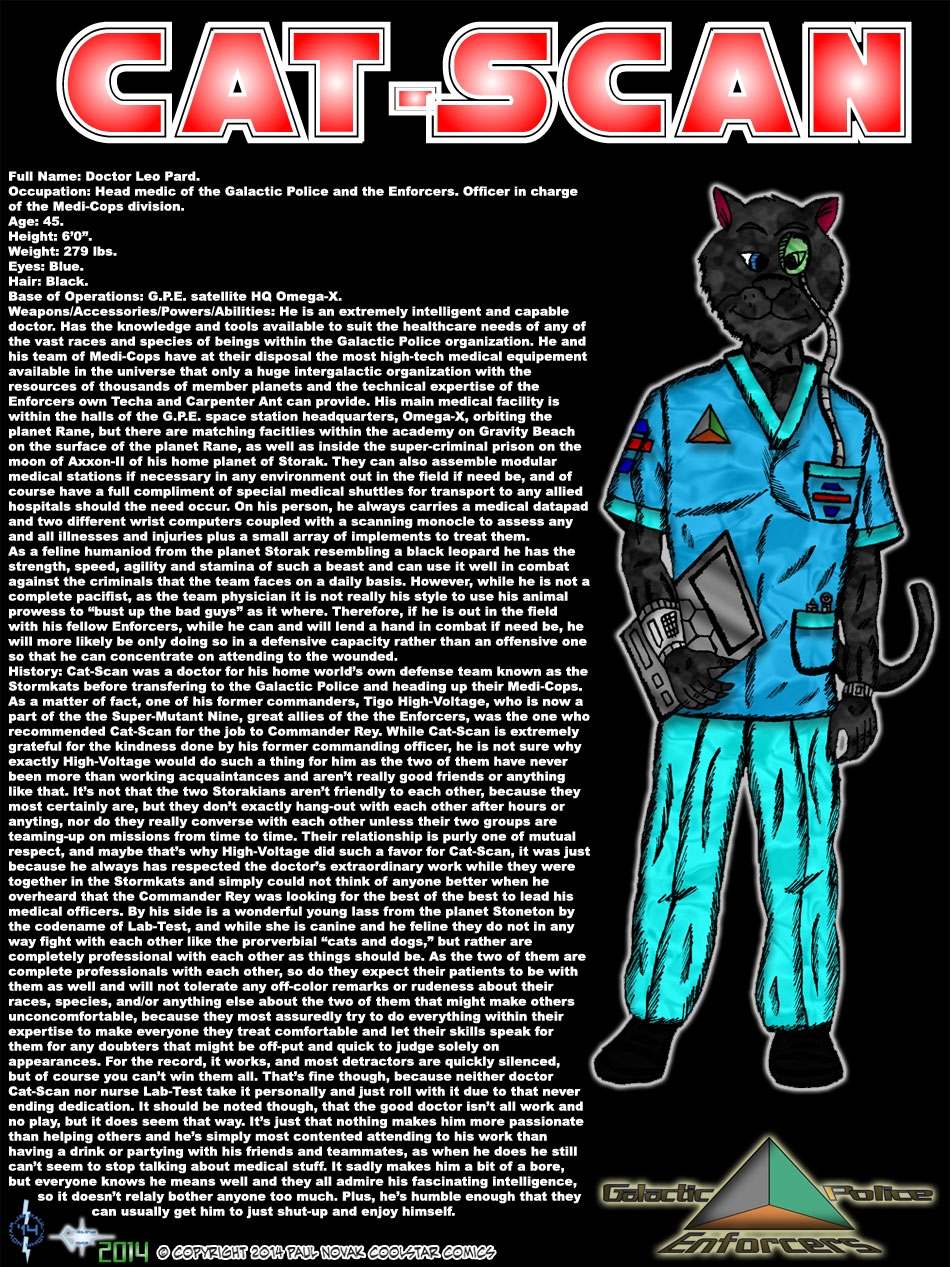 Cat-Scan - Feline Doctor of the Galactic Police Enforcers