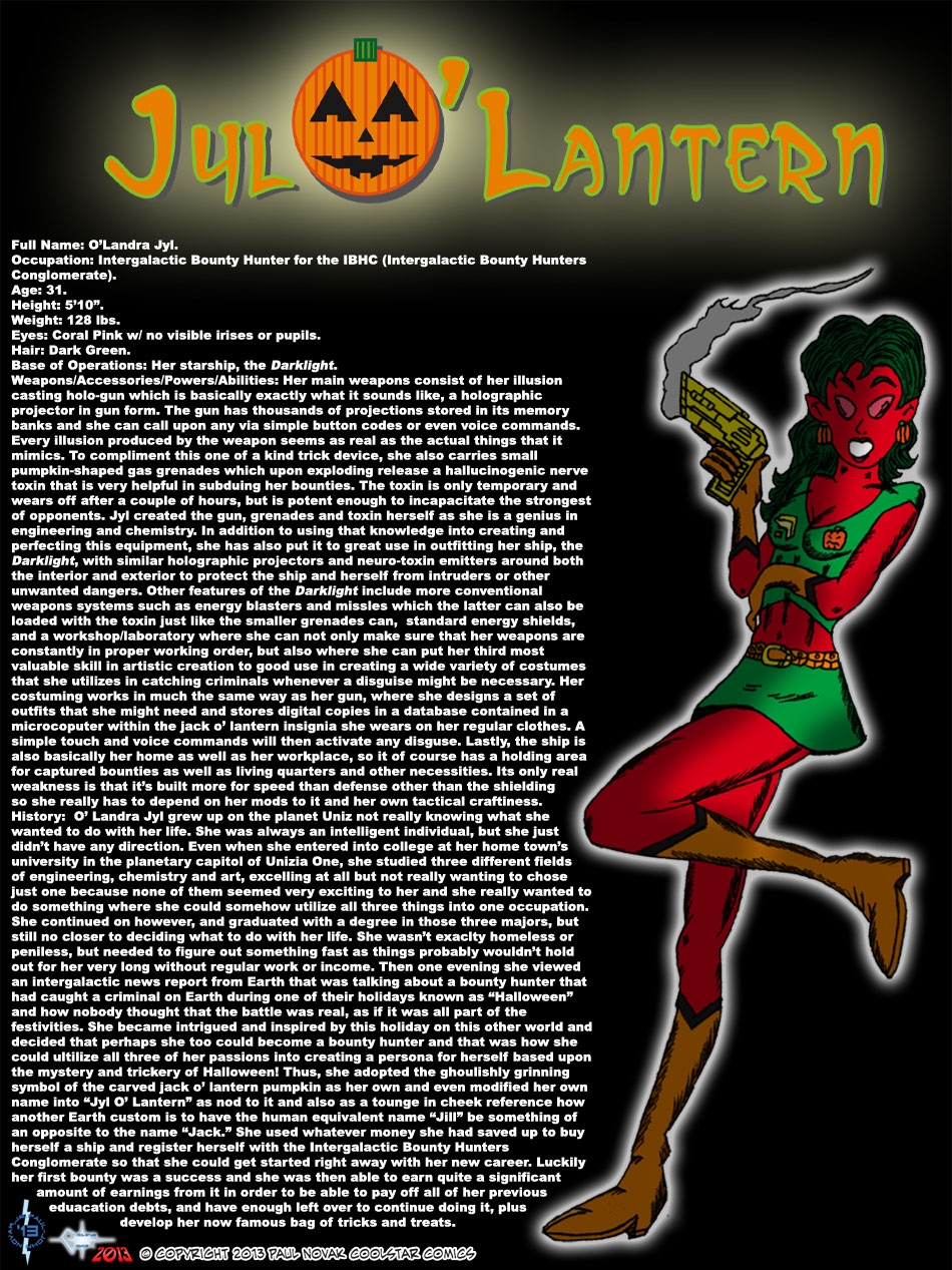 Jyl O' Lantern - Halloween Inspired Alien Bounty Hunter