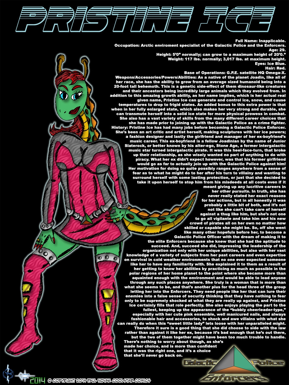 Pristine Ice - The Coolest Dino-Babe of the GPE