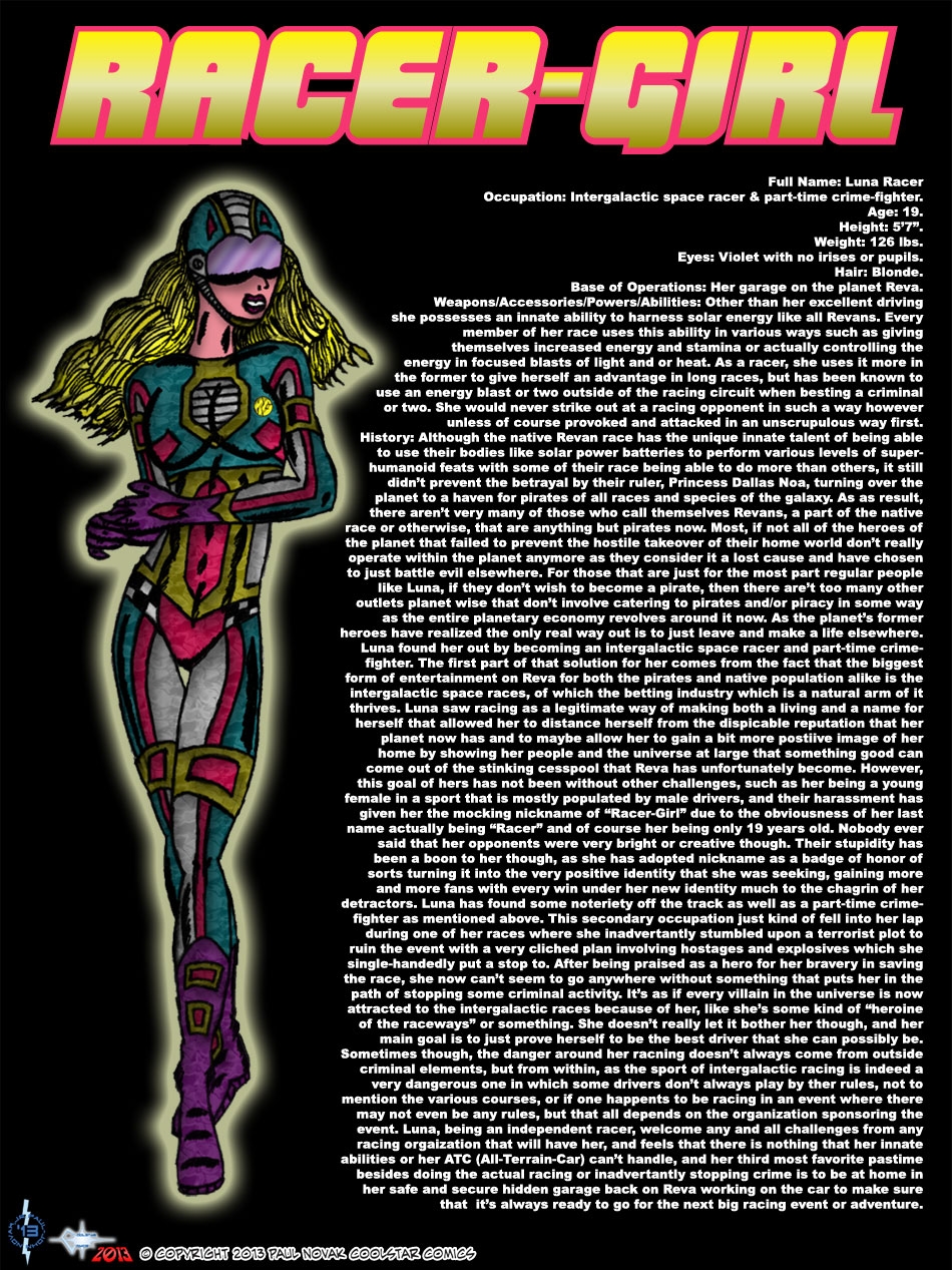 Racer Girl - Intergalactic Space-Racer & Part-Time Crime-Fighter