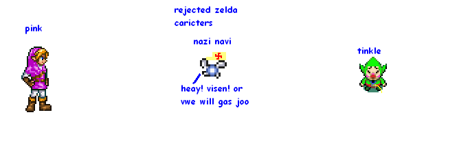 rejected zelda caricers